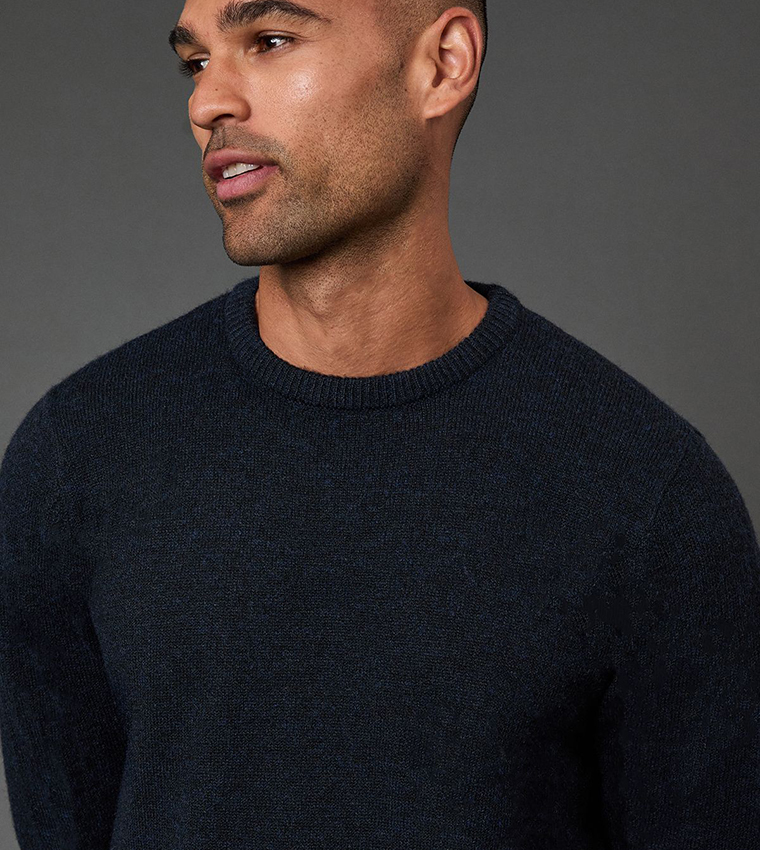 Textured Crew Neck Sweater