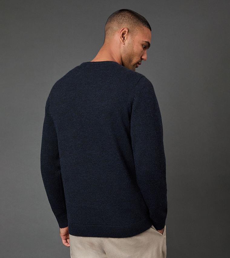 Textured Crew Neck Sweater