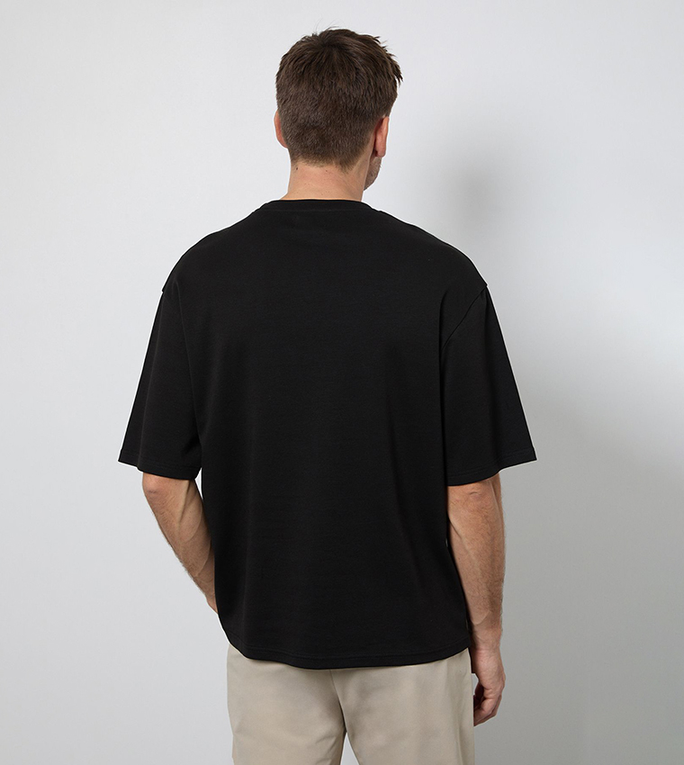Solid Crew Neck Oversized T-Shirt