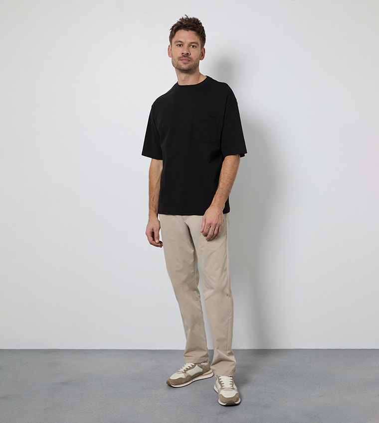 Solid Crew Neck Oversized T-Shirt