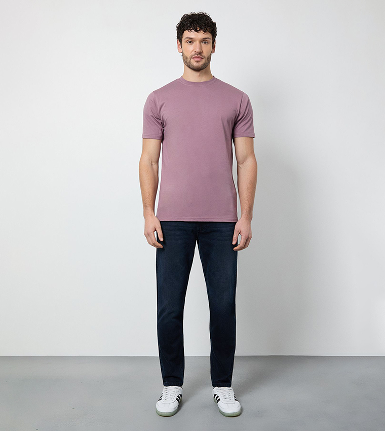 Solid Crew Neck T-Shirt
