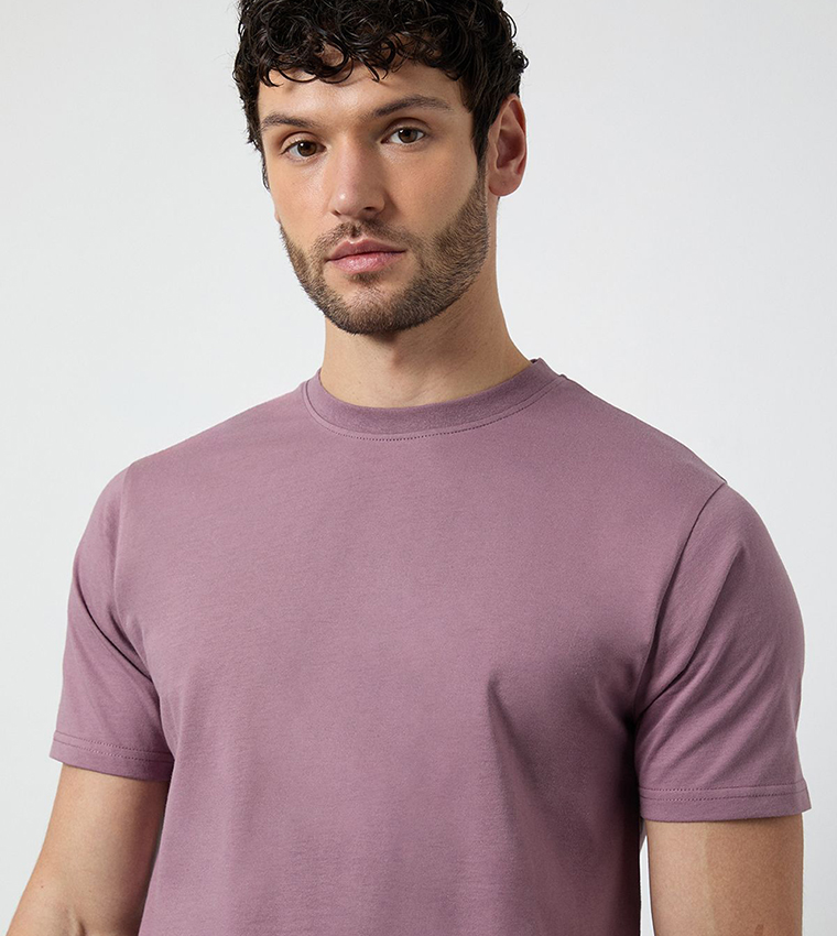 Solid Crew Neck T-Shirt