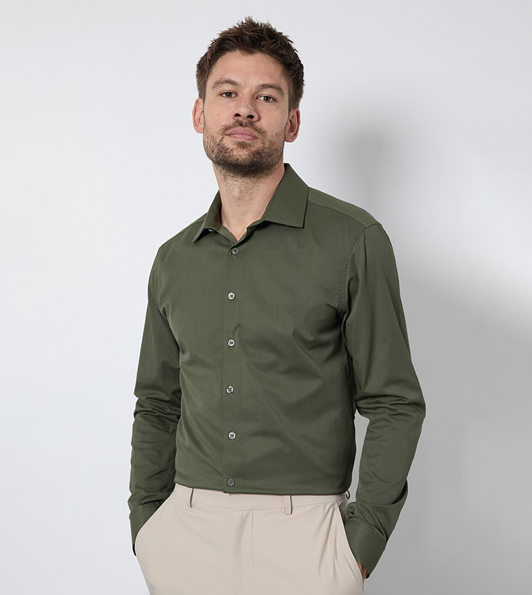 Easy Iron Slim Fit Long Sleeves Shirt