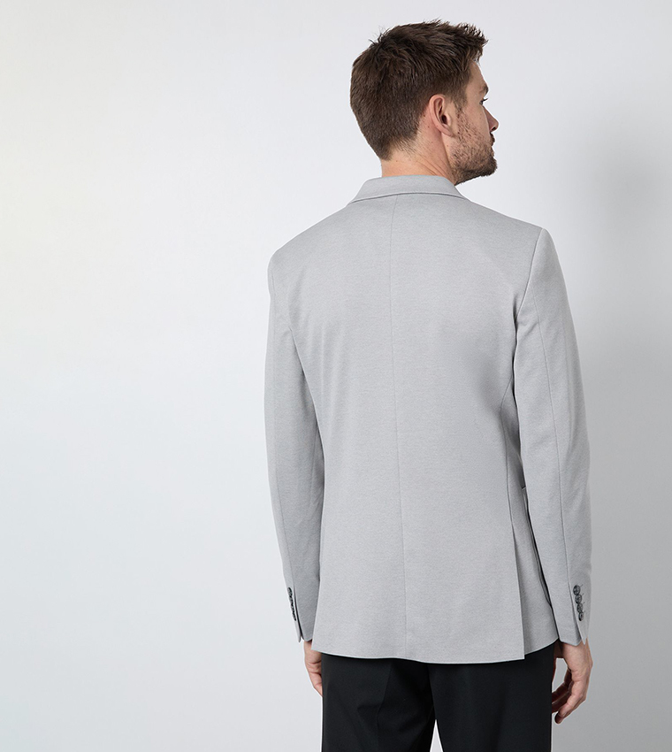 Jersey Patch Pocket Slim Fit Blazer