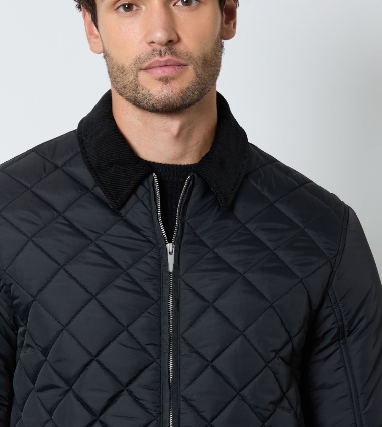 Diamond Quilted Long Sleeves Jacket