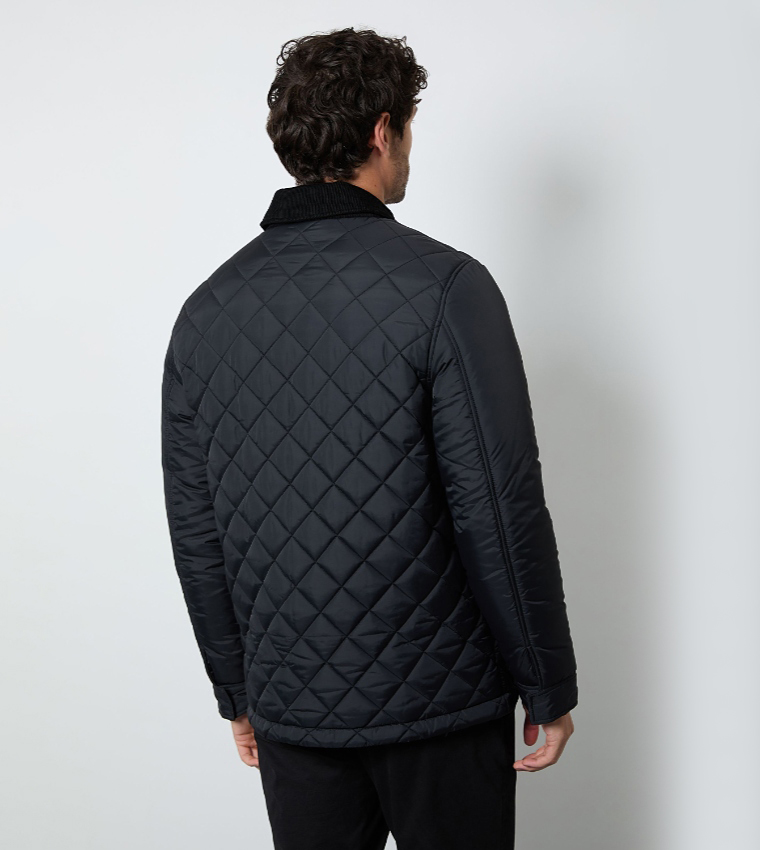 Diamond Quilted Long Sleeves Jacket