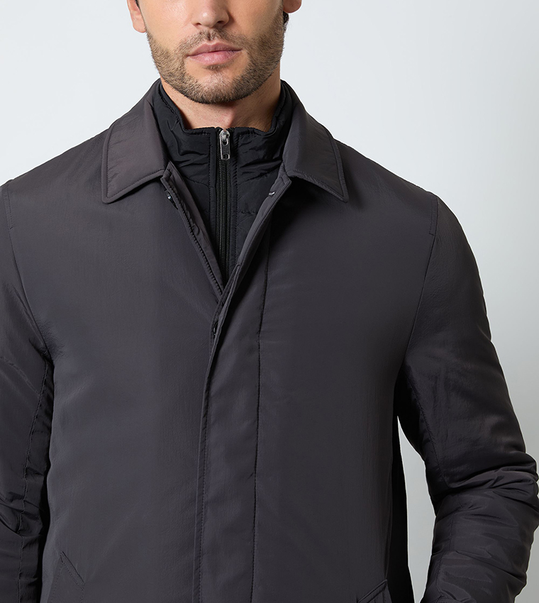 Insert Long Sleeves Padded Mac Jacket