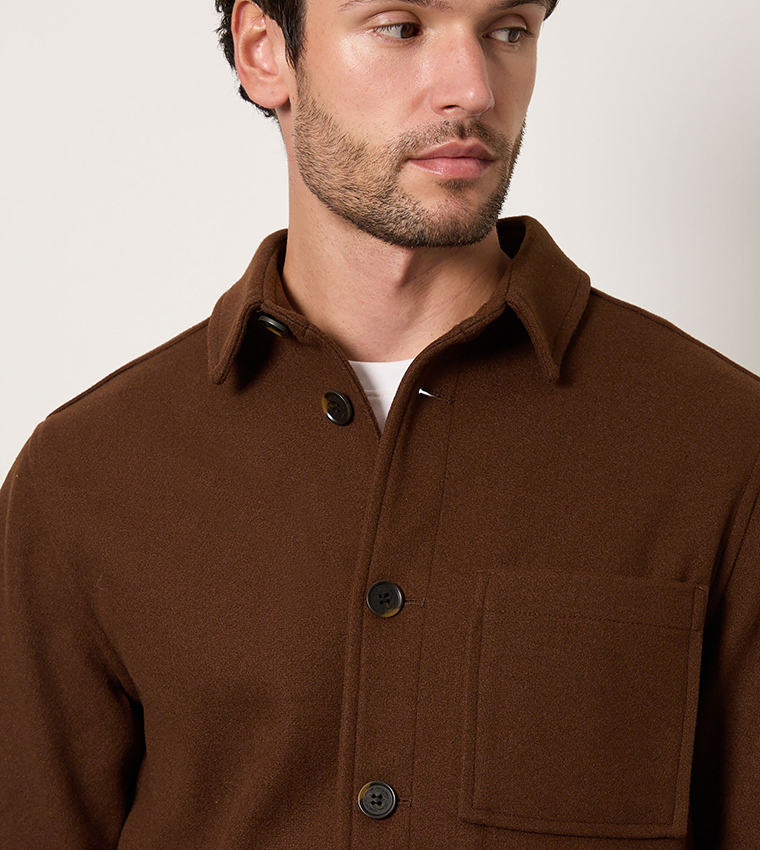 Wool Look Short Jacket