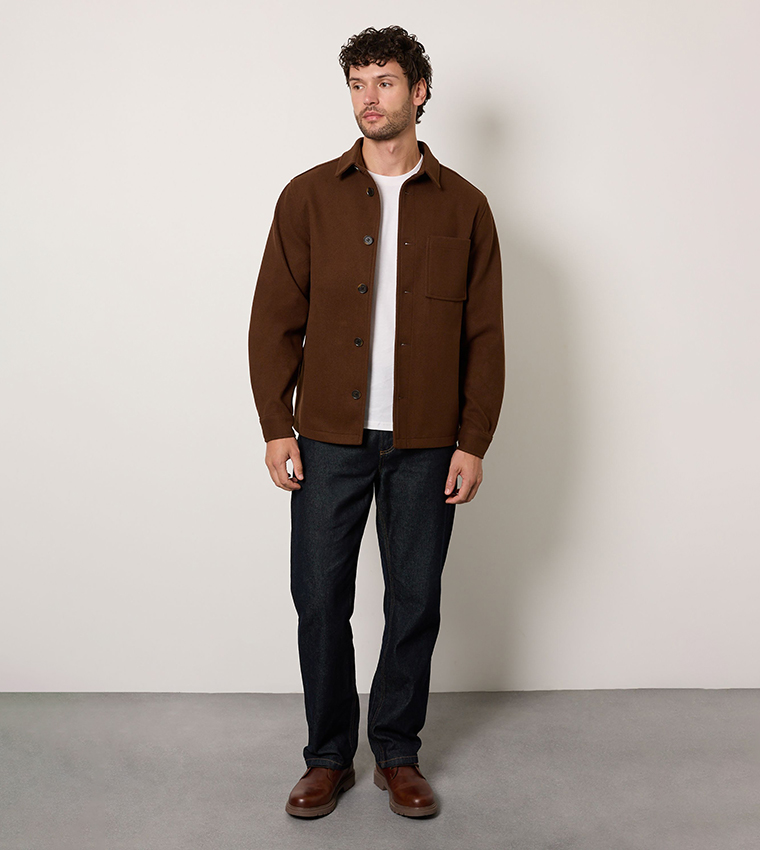 Wool Look Short Jacket