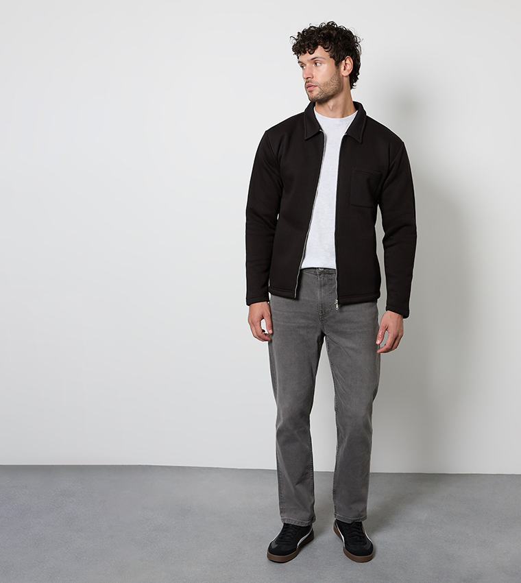 Zip-Through Jersey Overshirt