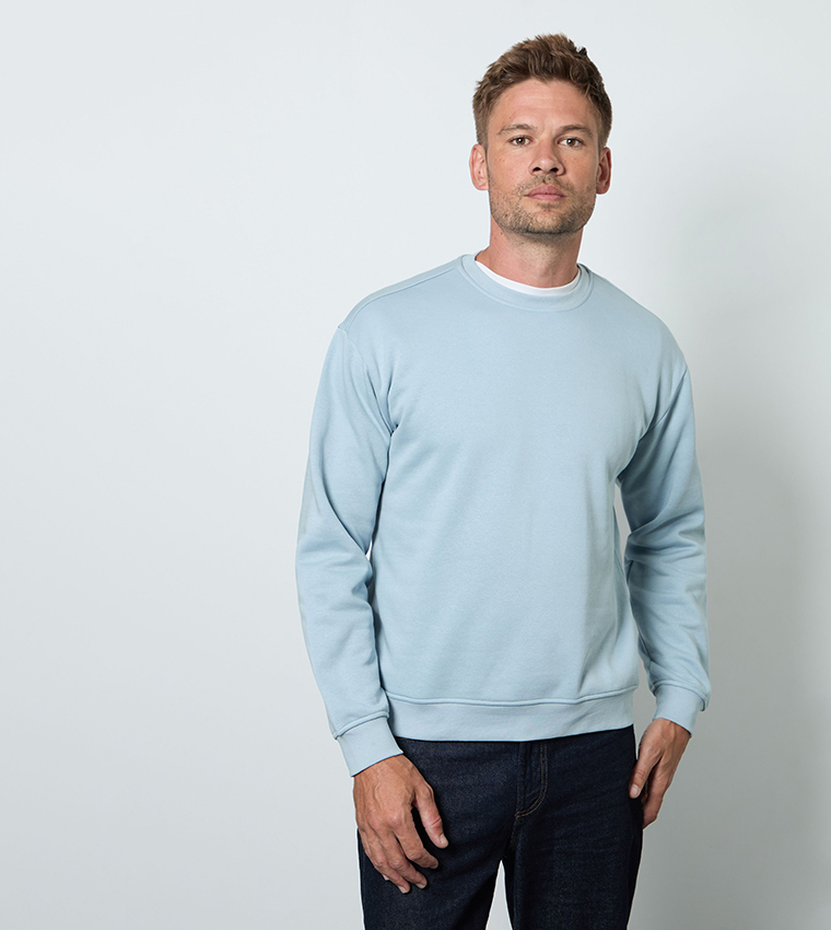 Solid Crew Neck Sweatshirt