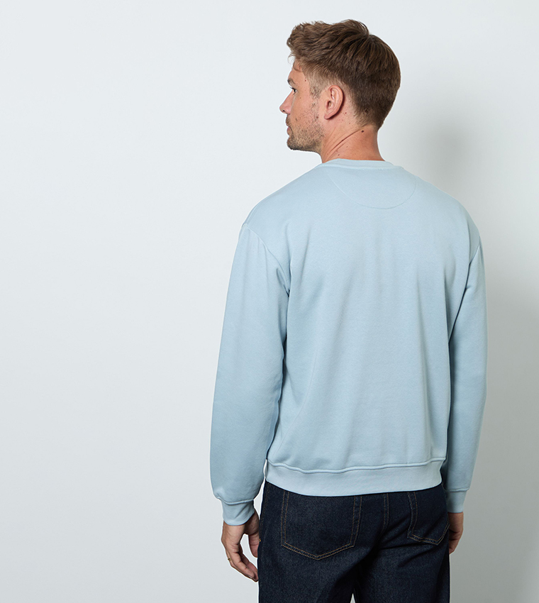 Solid Crew Neck Sweatshirt