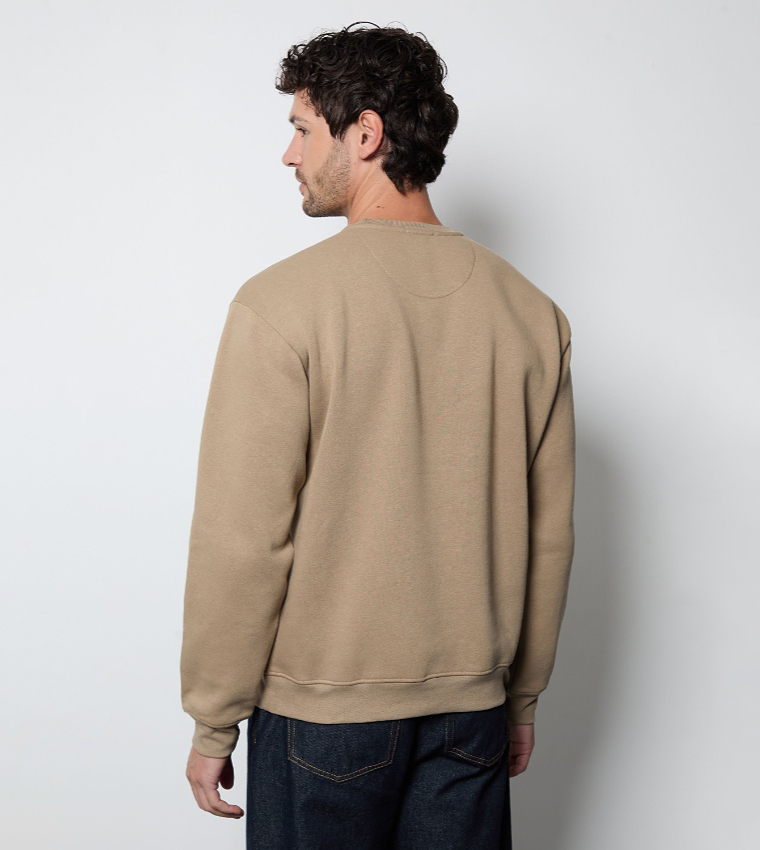 Solid Crew Neck Sweatshirt