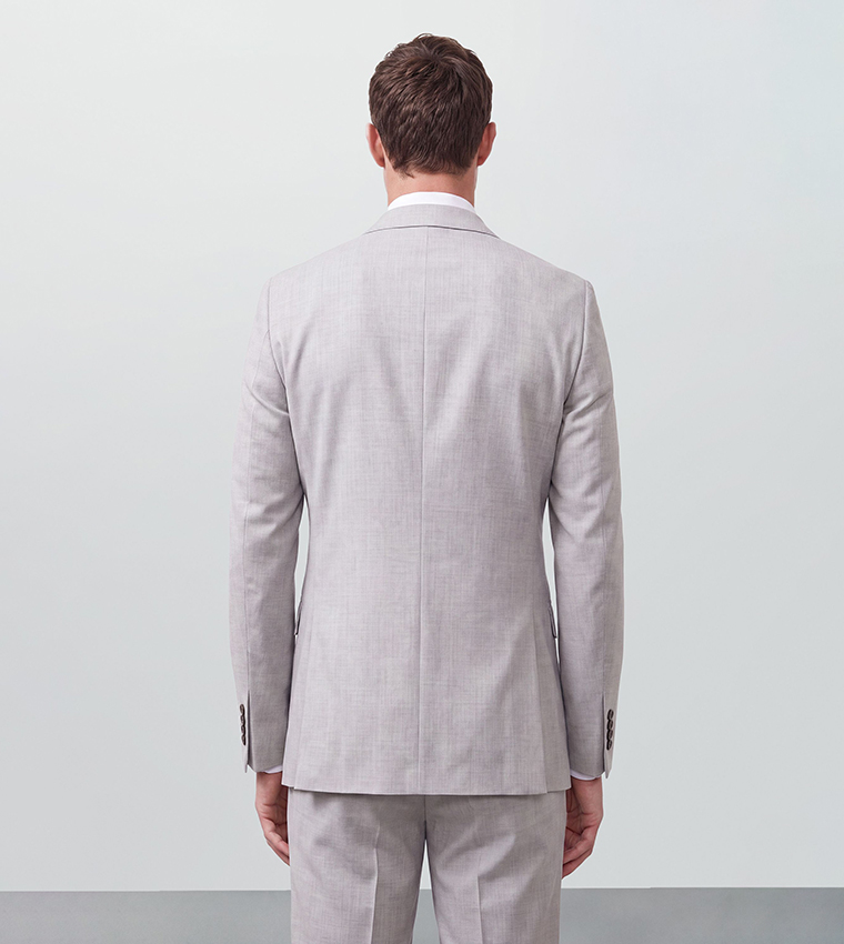 Solid Double Breasted Blazer