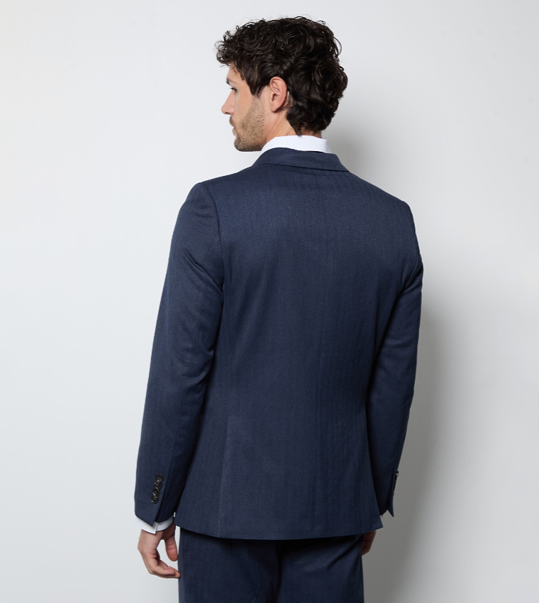 Herringbone Double Breasted Blazer