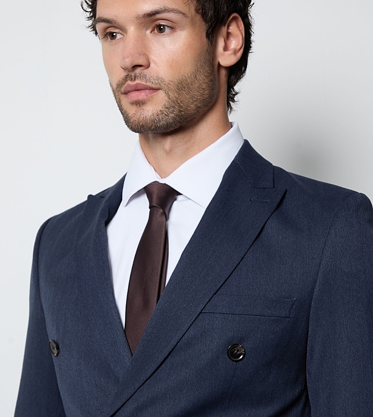 Herringbone Double Breasted Blazer