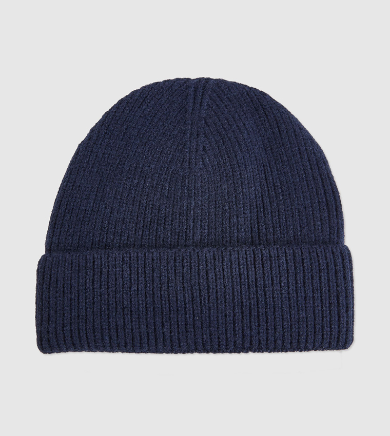 Ribbed Knitted Beanie Hat