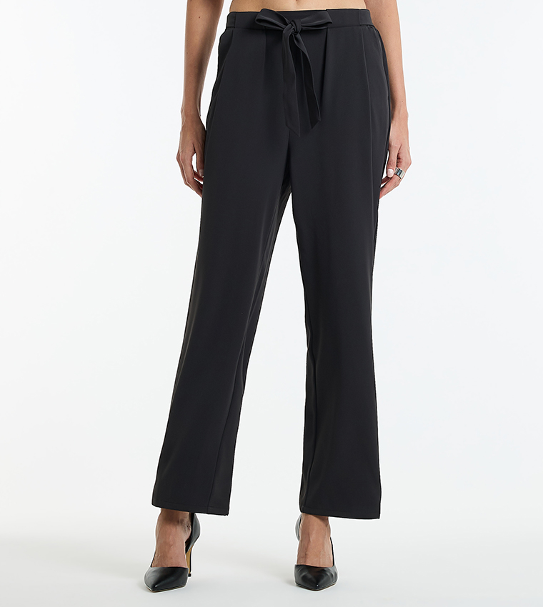 Detachable Belt Straight Fit Pants