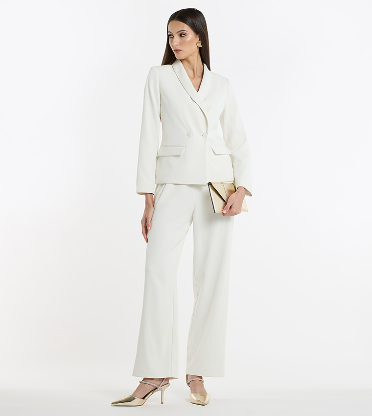 Double Breasted Shawl Collar Blazer