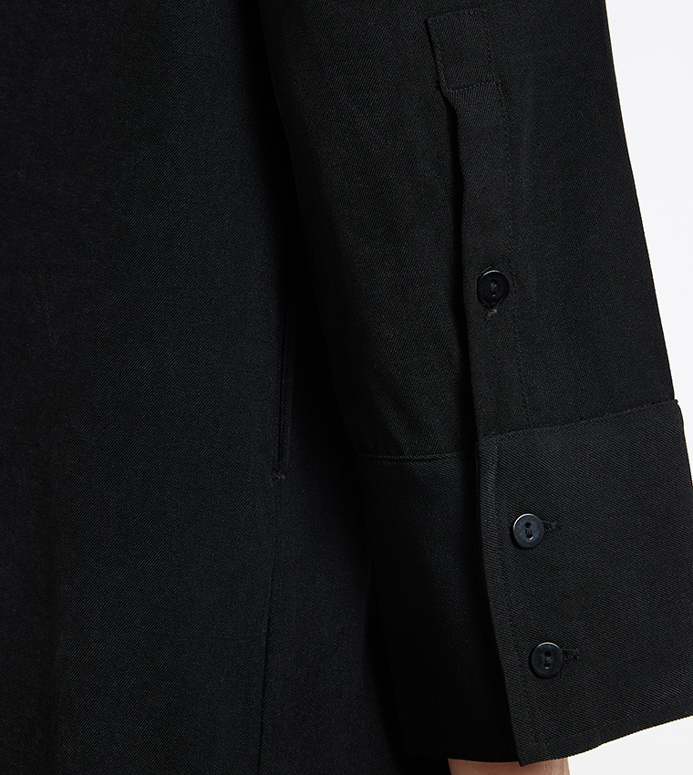 Tailored Shirt Dress with Pockets