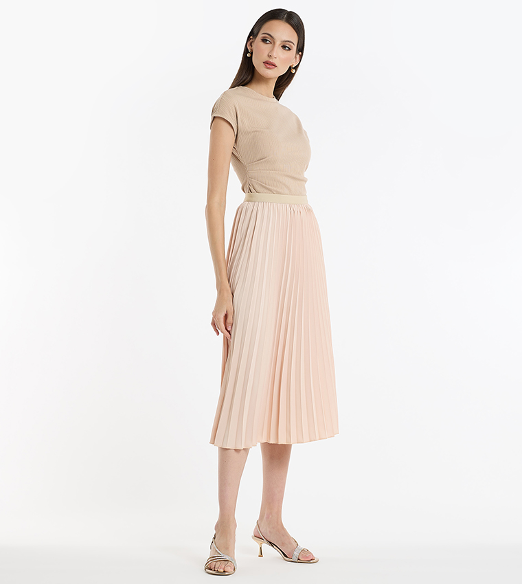 Pleated Midi Skirt