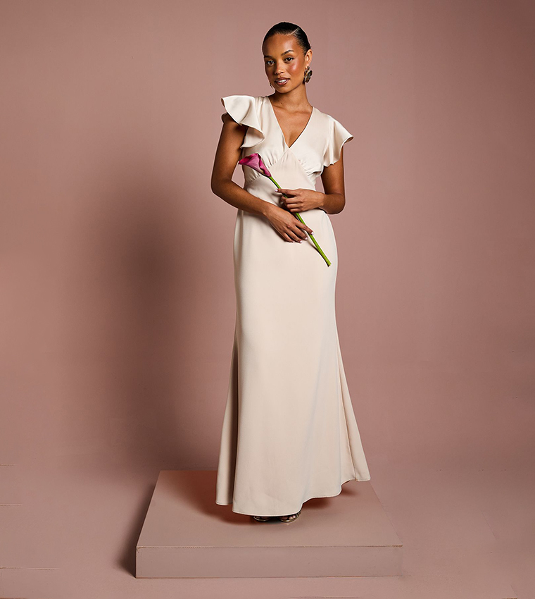 boho chic maxi dress Cream floral tiered maxi dress  Bella by Grace Co
