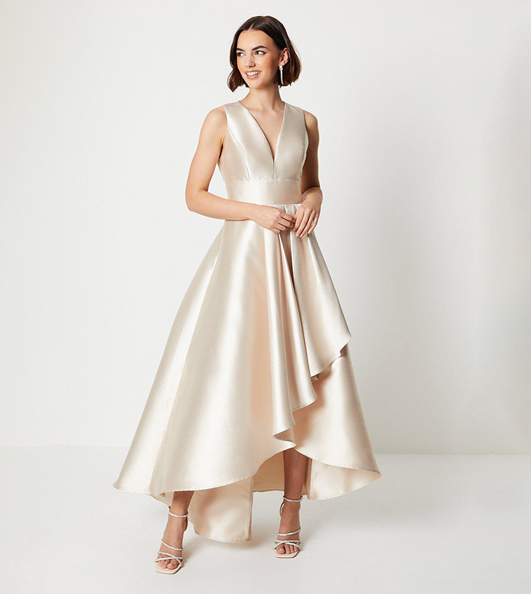 coast champagne dress Coast Honoured Twist Halterneck Maxi Dress - Champagne