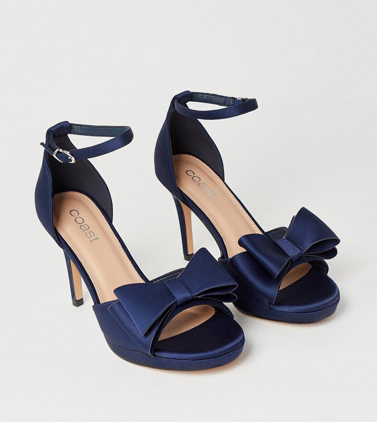 Tala Satin Structured Bow High Heel Sandals