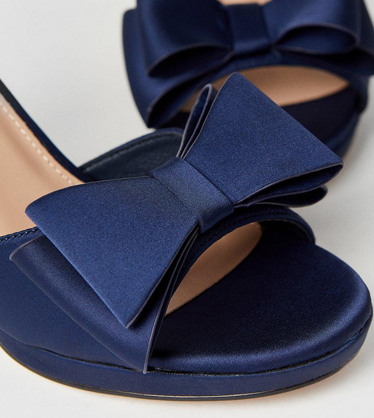 Tala Satin Structured Bow High Heel Sandals