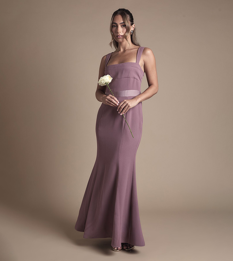 short silver bridesmaid dresses Elegant Silver Satin Short Sleeve Formal Dress main image 0