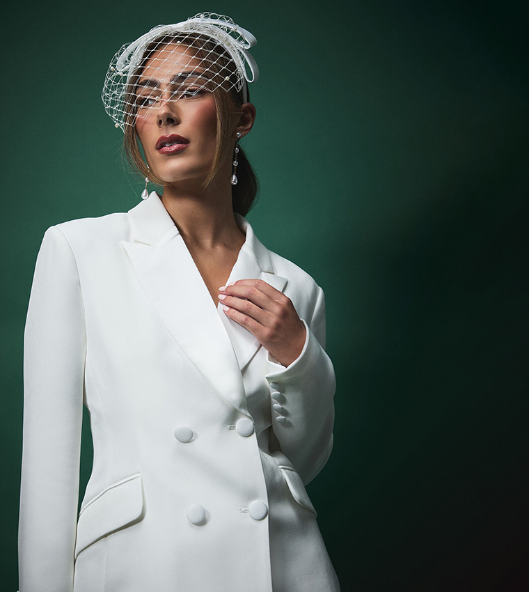 Lisa Tan Bridal Double Breasted Blazer