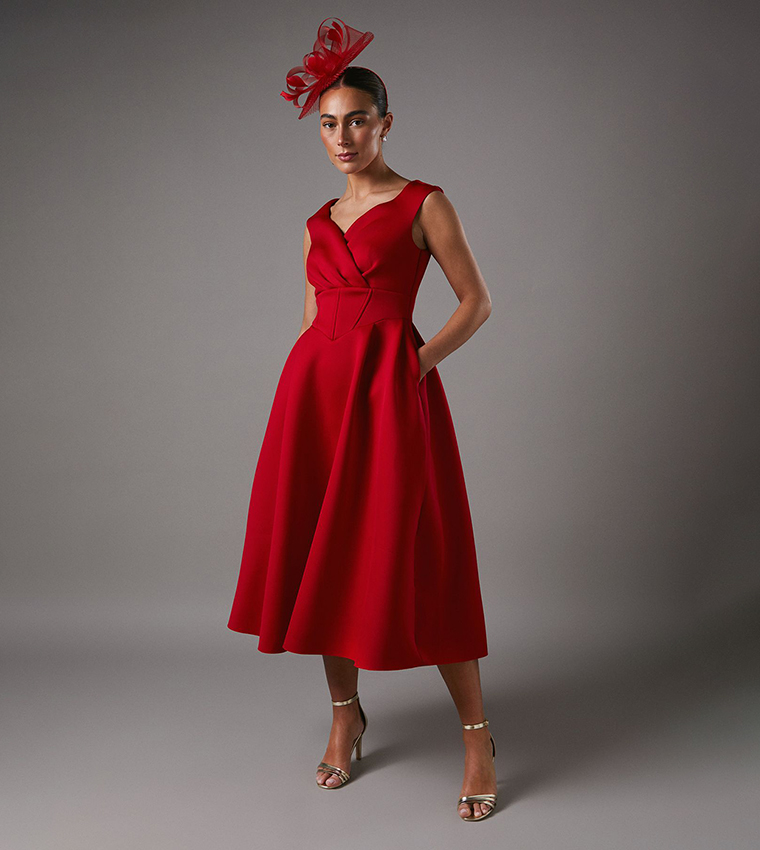 Bardot Scuba Midi Dress