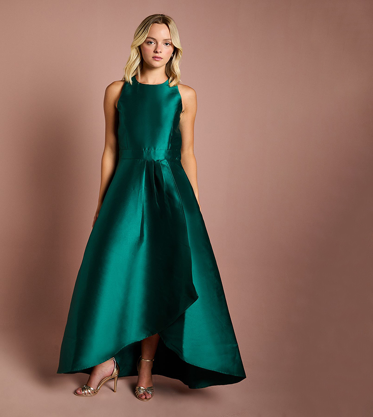 haifa wehbe green dress Bubbleroom occasion – Waterfall Mermaid Satin Gown – Ball gowns – Green