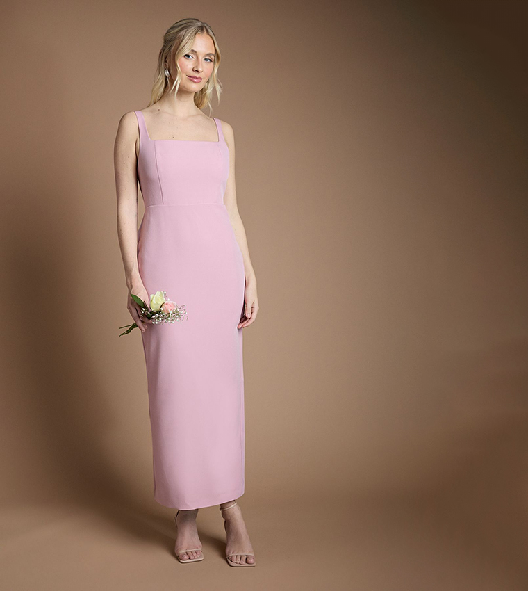 Buy Coast Sleeveless Bow Back Midaxi Bridesmaid Dress In Pink | 6thStreet  Oman