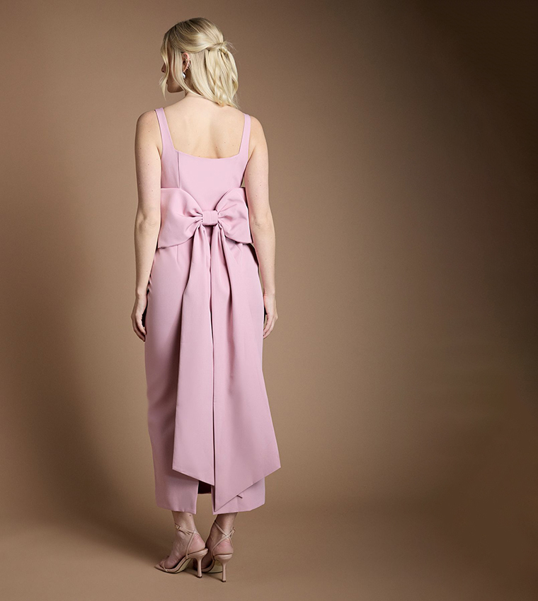 Buy Coast Sleeveless Bow Back Midaxi Bridesmaid Dress In Pink | 6thStreet Oman Buy Coast Sleeveless Bow Back Midaxi Bridesmaid Dress In Pink | 6thStreet Oman