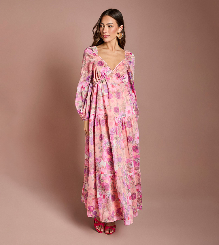 فستان ميدي بطبعة