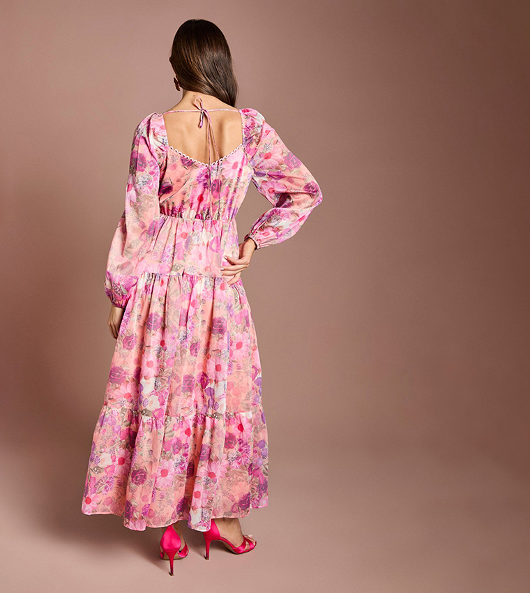 فستان ميدي بطبعة