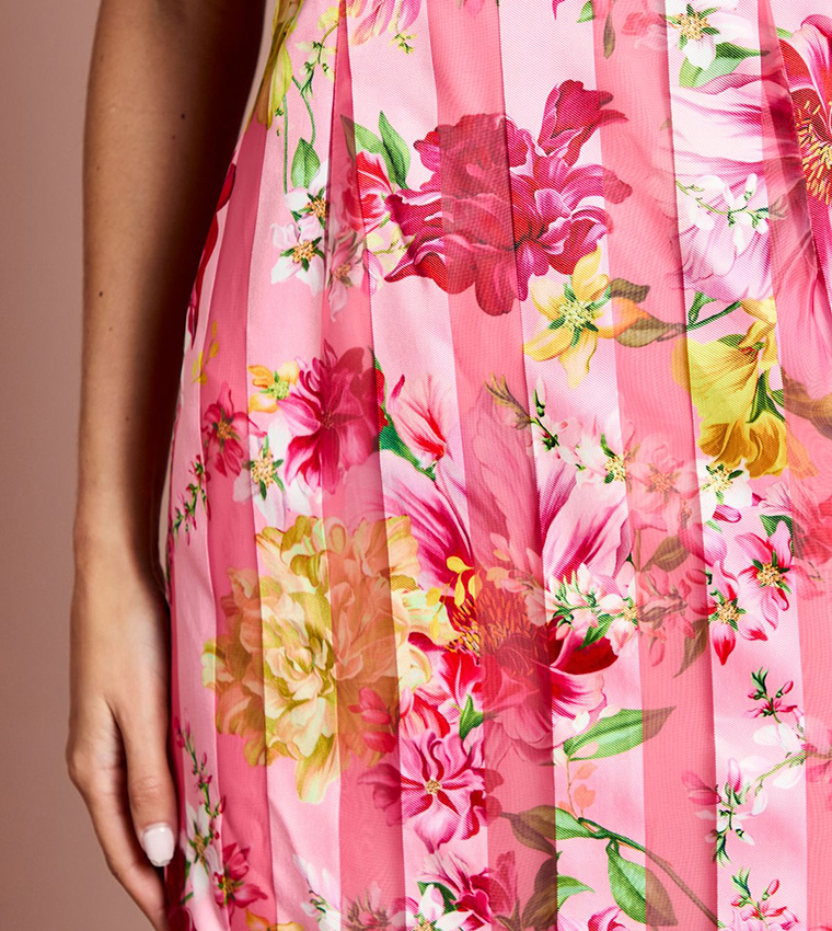 فستان ميدي أورجانزا بطبعة