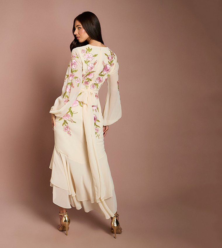 Sequined High Low Midi Dress