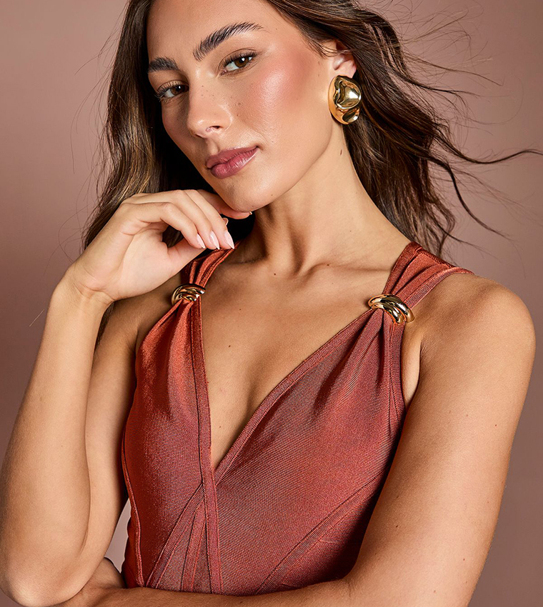 Sleeveless Bandage Fitted Pencil Dress