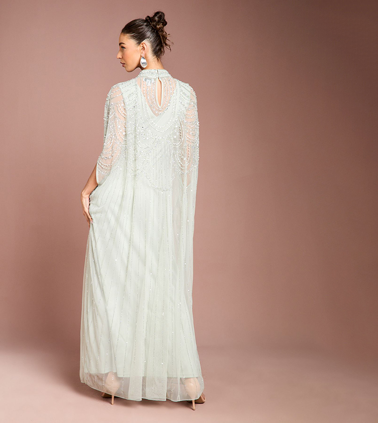 sachin and babi light blue dress Riforla Women Plus Size Cold Shoulder Overlay Asymmetric Chiffon Strapless  Sequins Dress Dresses for Women XL main image 0