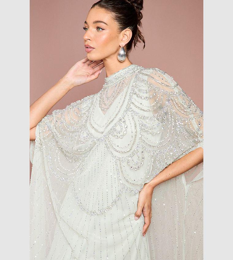 sachin and babi light blue dress Chiffon Overlay Fit and Flare Dress By main image 0