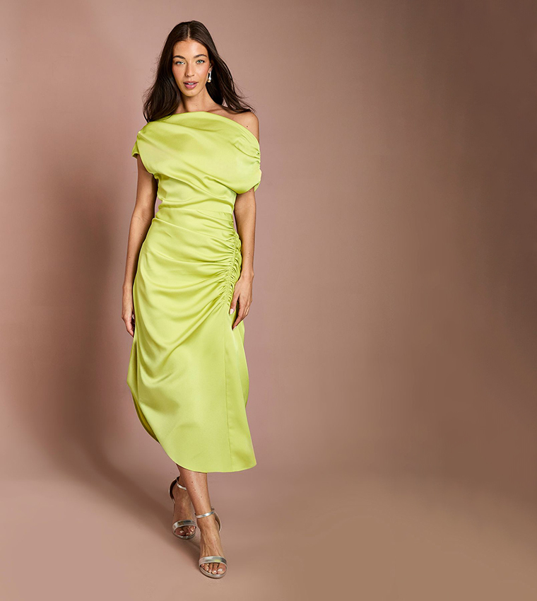coast asymmetric dress Asymmetrical ruffled burgundy dress main image 0