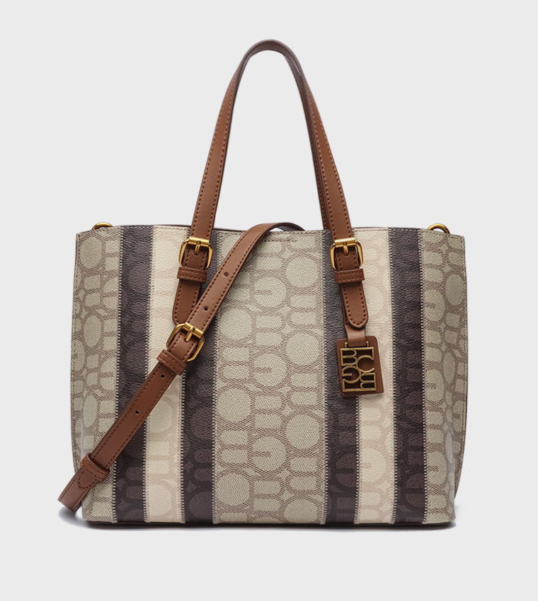 Monogram Patterned Tote Bag