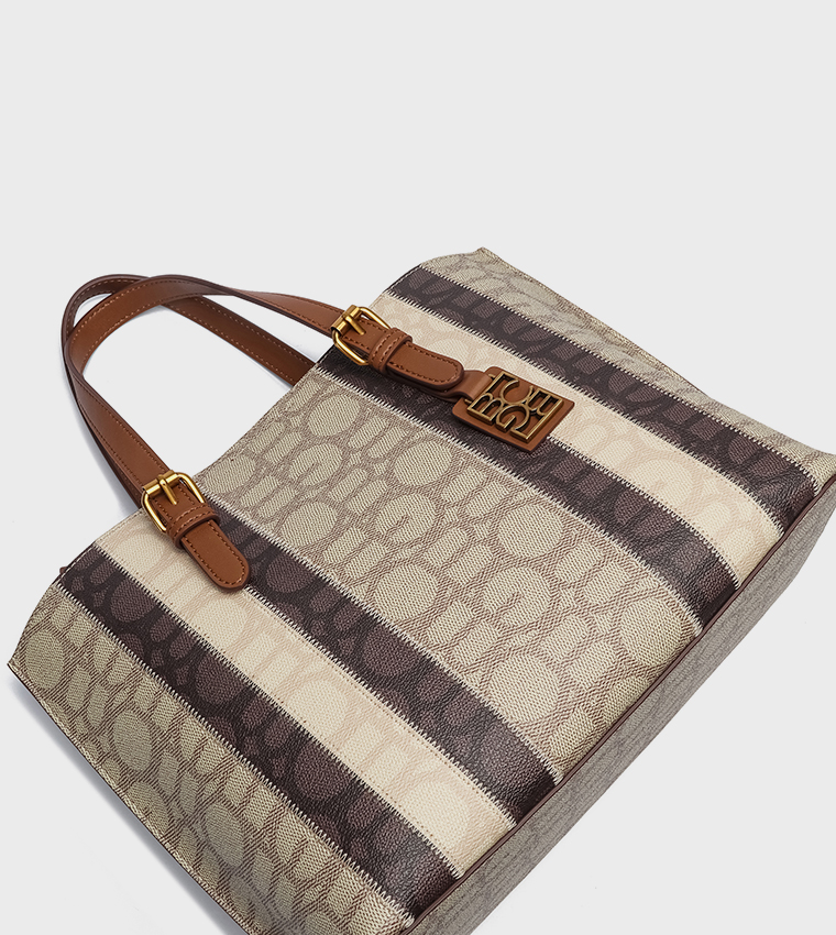 Monogram Patterned Tote Bag