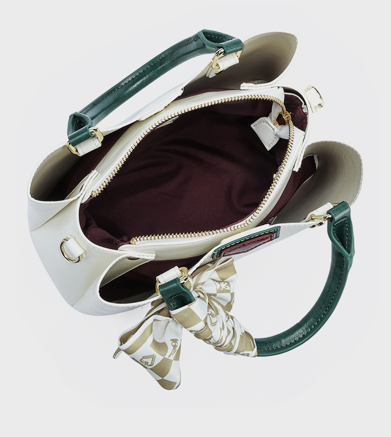 Scarf Detail Satchel Bag