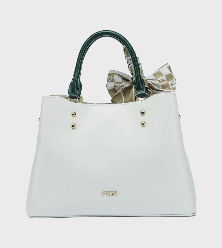 Scarf Detail Satchel Bag