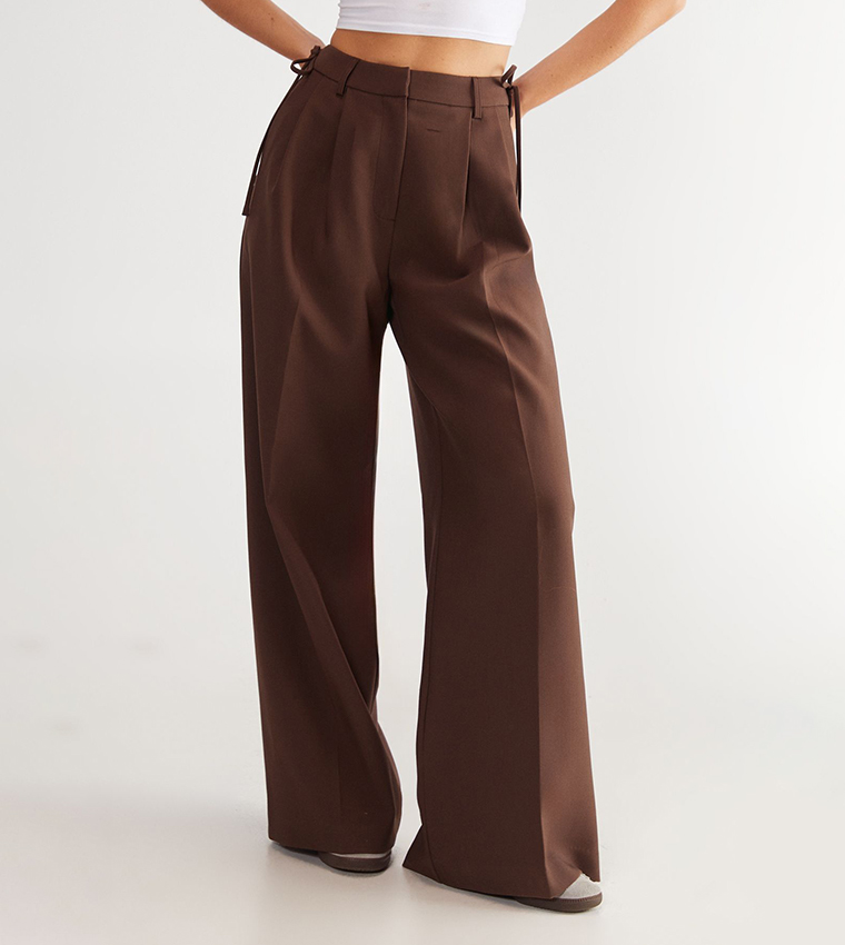 Premium High Waist Wide Leg Trousers