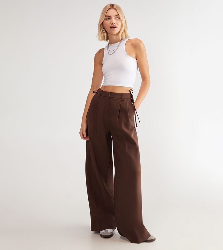 Premium High Waist Wide Leg Trousers