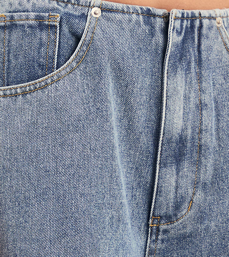 Faded Low Waist Baggy Jeans